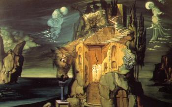 Salvador Dali : Study for the backdrop of the ballet(Tristan insane)(Act II)
